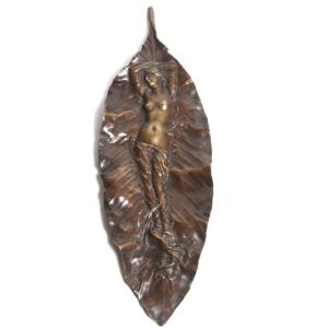 Bronze Trinket Tray, Signed By Georges Delpérier, Art Nouveau