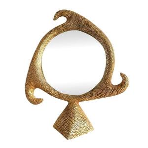 Gilded Bronze Mirror, Signed Stéphane Galerneau (1993)