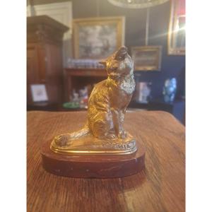 Gilt Bronze Little Cat 