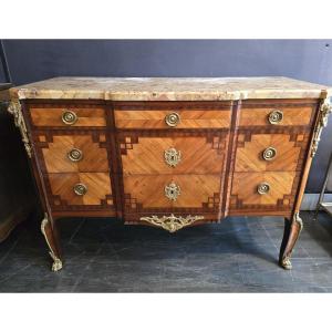 Marquetry Chest Of Drawers 