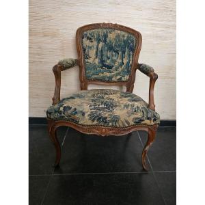 Louis XV Armchair In Tapestry