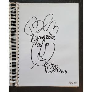 Book With Original Drawing Of "ben"