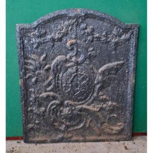 Fireplace Plate "decorated With A Medallion Adorned With An Illuminated C"