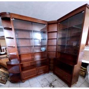 Mahogany Veneer Bookcase 