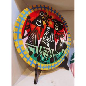 Decorative Plate Signed Hervé Di Rosa – 1993