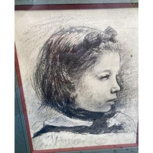 "portrait Of Giulia Bellelli Circa 1858" By Edgar Degas, Print From Paul Valéry's Book 1937