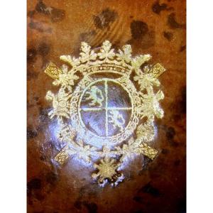  Beautiful Binding With The Arms Of The "marquis De Ségur" Vol. 12mo: "works Of Saint Evremond, 1753" 