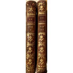 2 Vols. In 12mo. A Loyal Follower Of Fouquet. Original Edition Of "memoirs Of Monsieur De Gourville", 1724