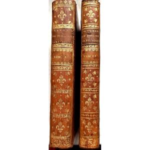  2 Volumes In Octavo, Richly Bound In Blond Calfskin: "works Of The Philosopher Of Sans-souci", Berlin 1760