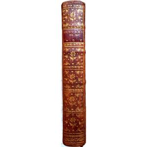 Volume 8vo, Two Volumes From 1727, Blond Calf, "oeuvres Diverses De Mr Roy", Elogues, Odes, Discours