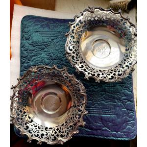 A Beautiful Pair Of Openwork Silver Cups (925/1000), From The New York Firm Howard & Co., 1890