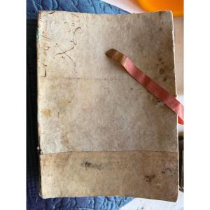  Exquisite Vellum Portfolio From 1774 "herbier De l'Aude", Silk Signature Of The Curé De Coursan 1774