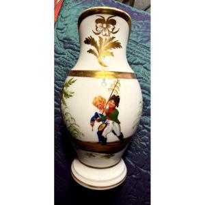  A Curious Scene Of Children In Costume Depicting Napoleon And A Marine Drummer, Along With A Pitcher From The First Empire Period.