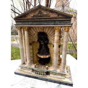 Masterpiece By A 19th-century Marble And Stonemason: Neoclassical Town Fountain With A Swan