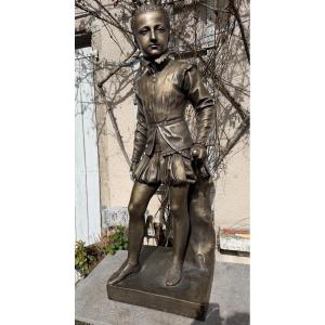Large Statue Of Henry IV As A Child, Plaster Reproduction Of A Statue From The Louvre Museum, Late 19th Century
