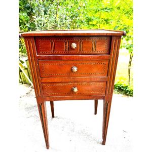 Chiffonniere, Inlaid On All Sides, Three Drawers In Front, Rosewood &c;18th Century