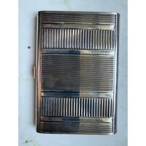 Art Deco Piece In Solid Silver, Hallmarked With The Minerva Mark And The Monogram 