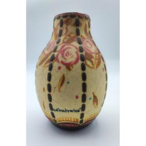 Almaric Walter - Ceramic Vase With Floral Decor