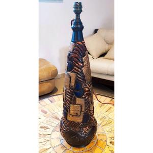 Gaston Goor For Mougin In Nancy - Important And Rare Art Deco Lamp With Female Nudes Decor
