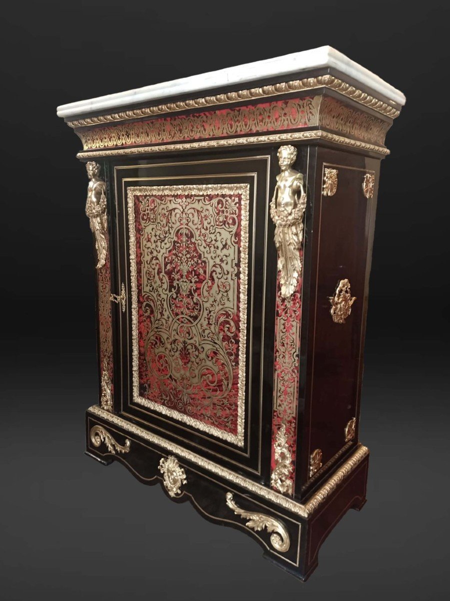 Coppia credenze Boulle Napoleone III-photo-2