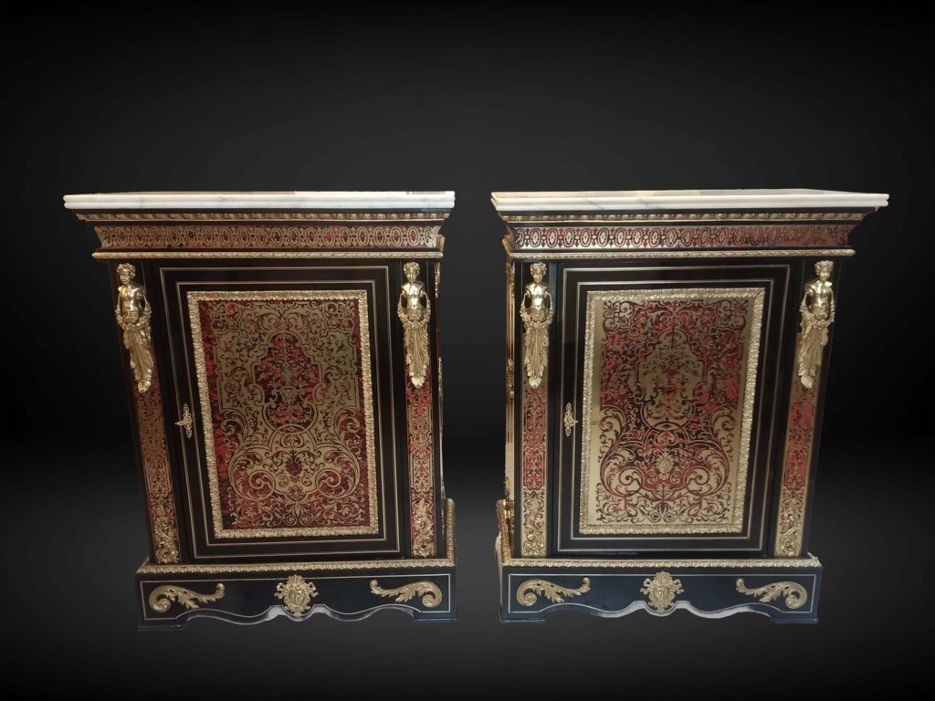 Coppia credenze Boulle Napoleone III