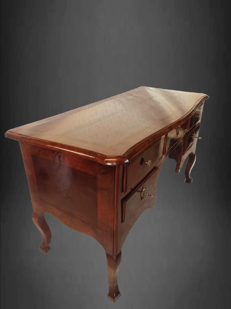 Scrivania Luigi XV in noce e palissandro-photo-4