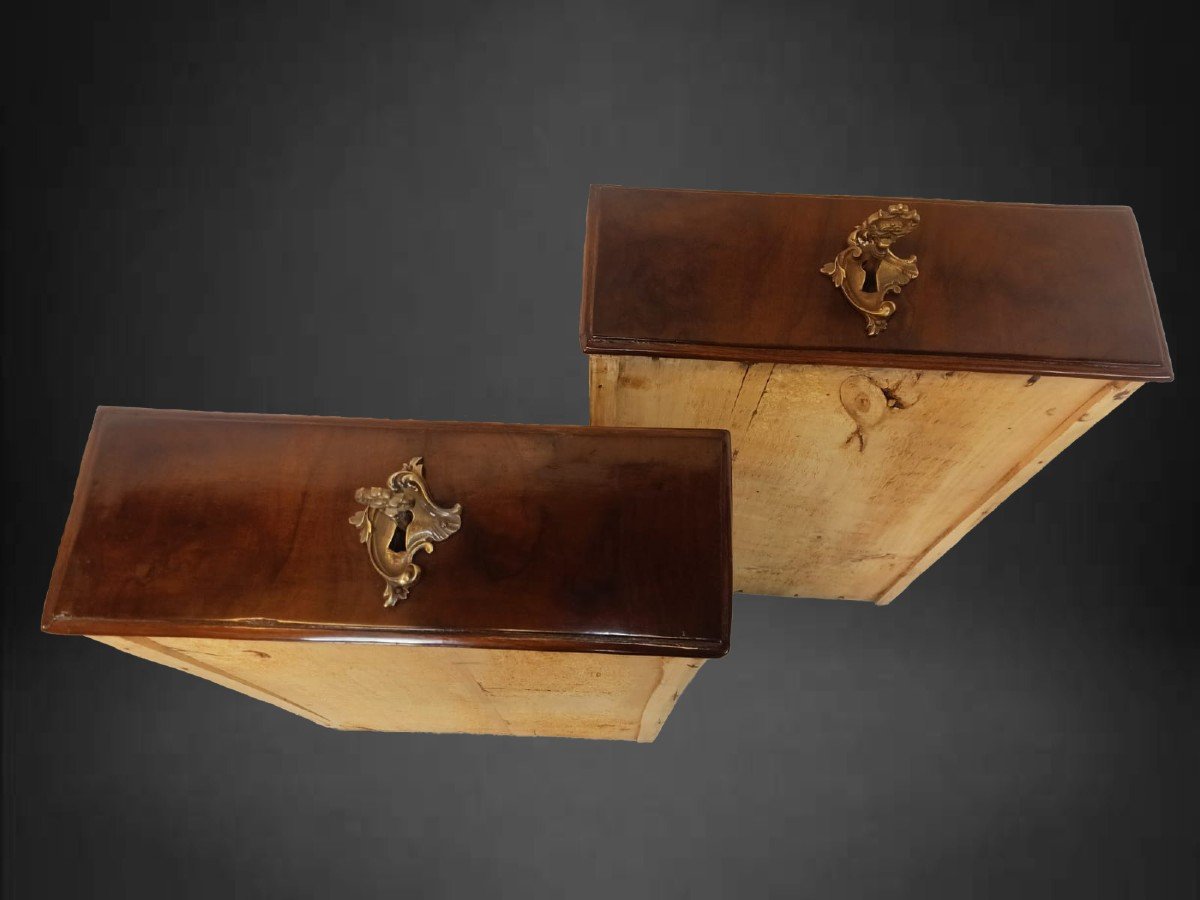 Scrivania Luigi XV in noce e palissandro-photo-2