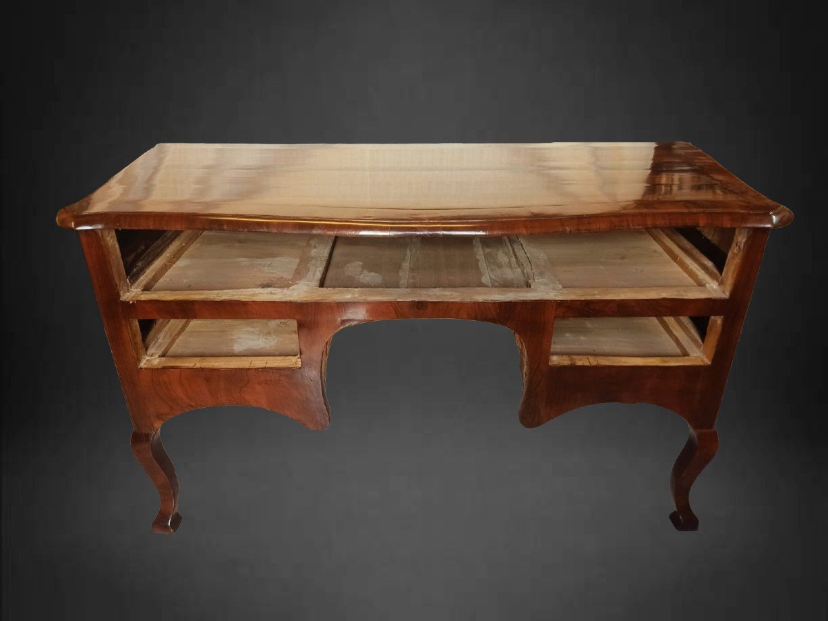 Scrivania Luigi XV in noce e palissandro-photo-5