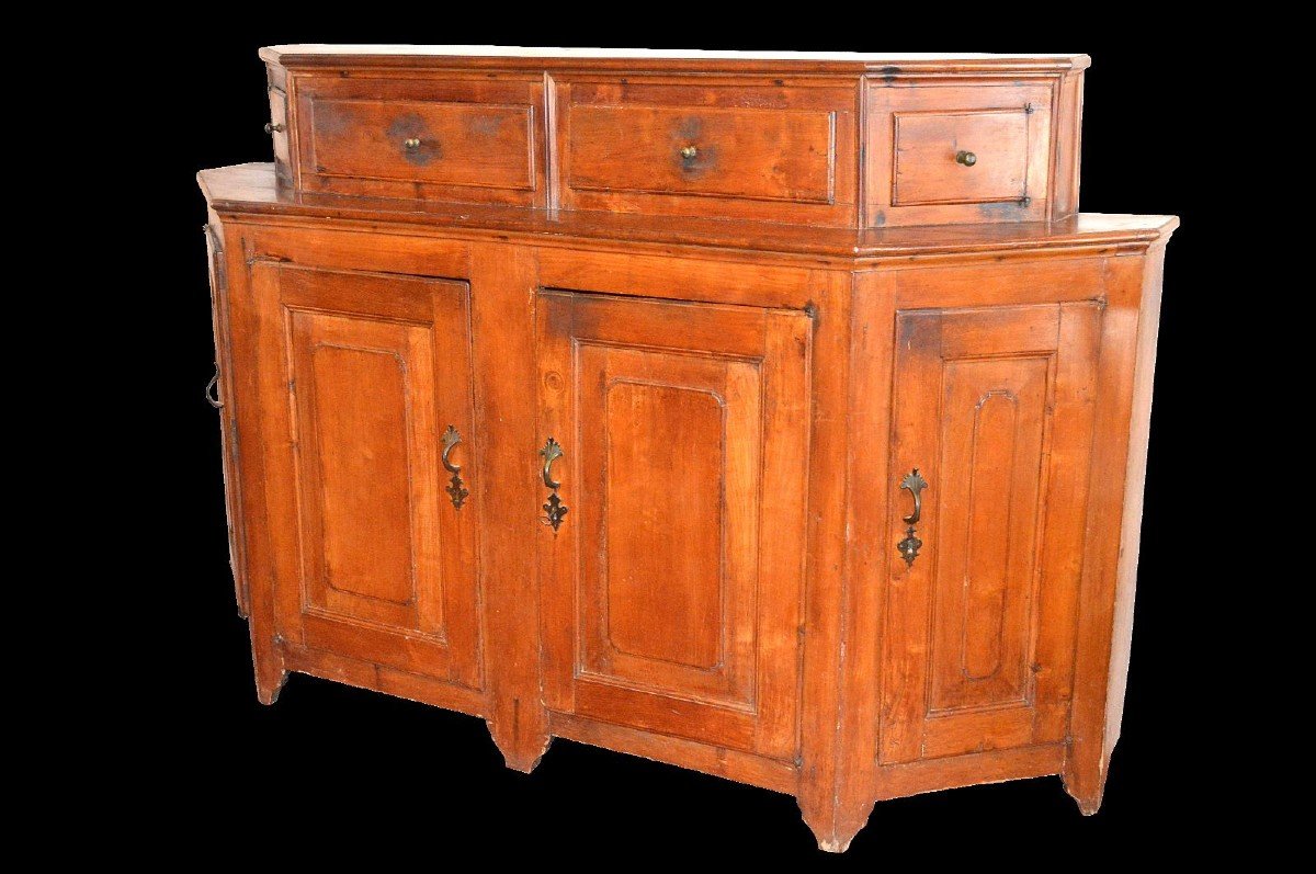 Credenza scantonata del setteccento in ciliegio-photo-2