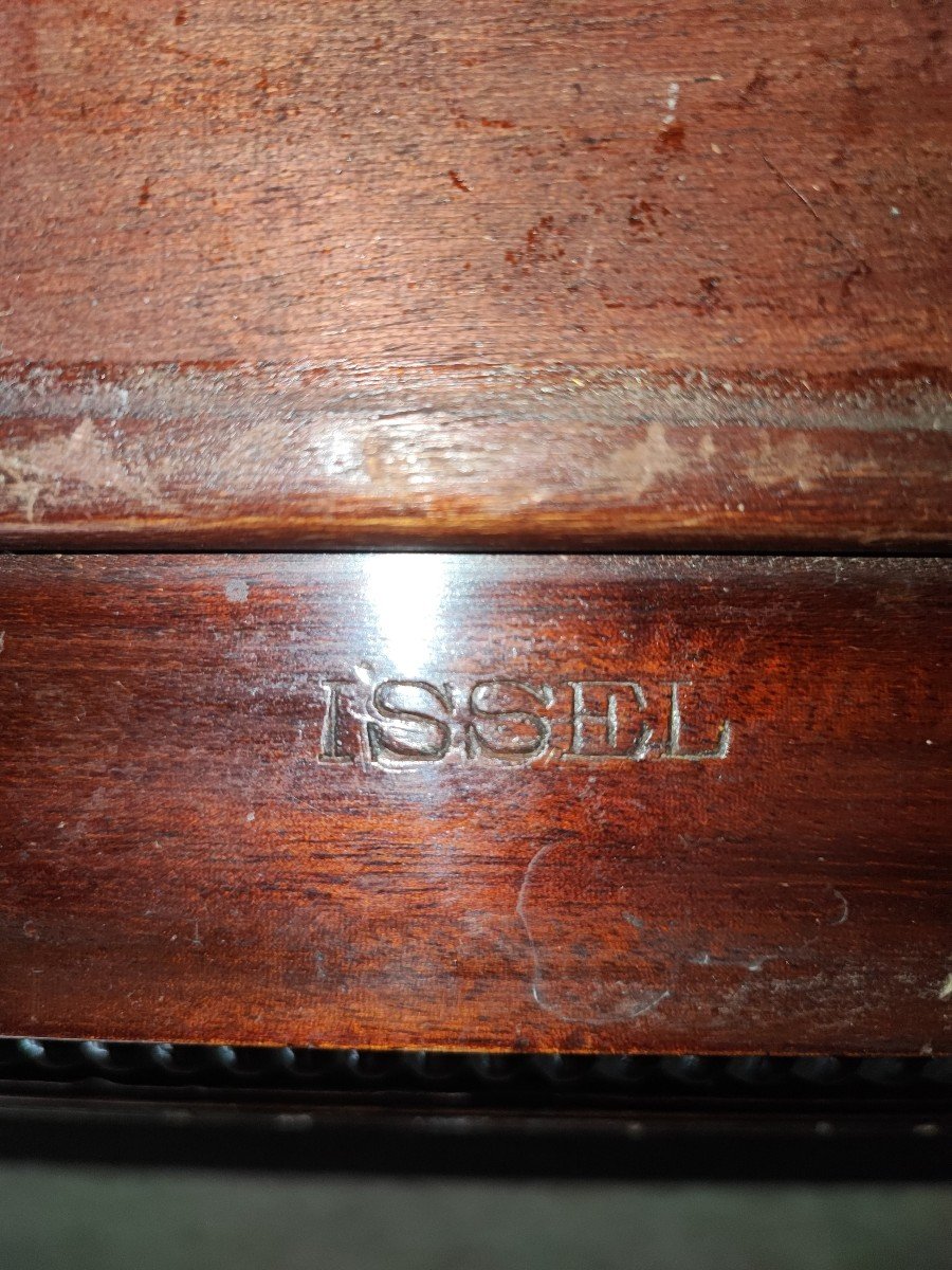 Vetrina Ligure In Piuma Di Mogano XIX  Firmata ISSEL GENOVA-photo-3