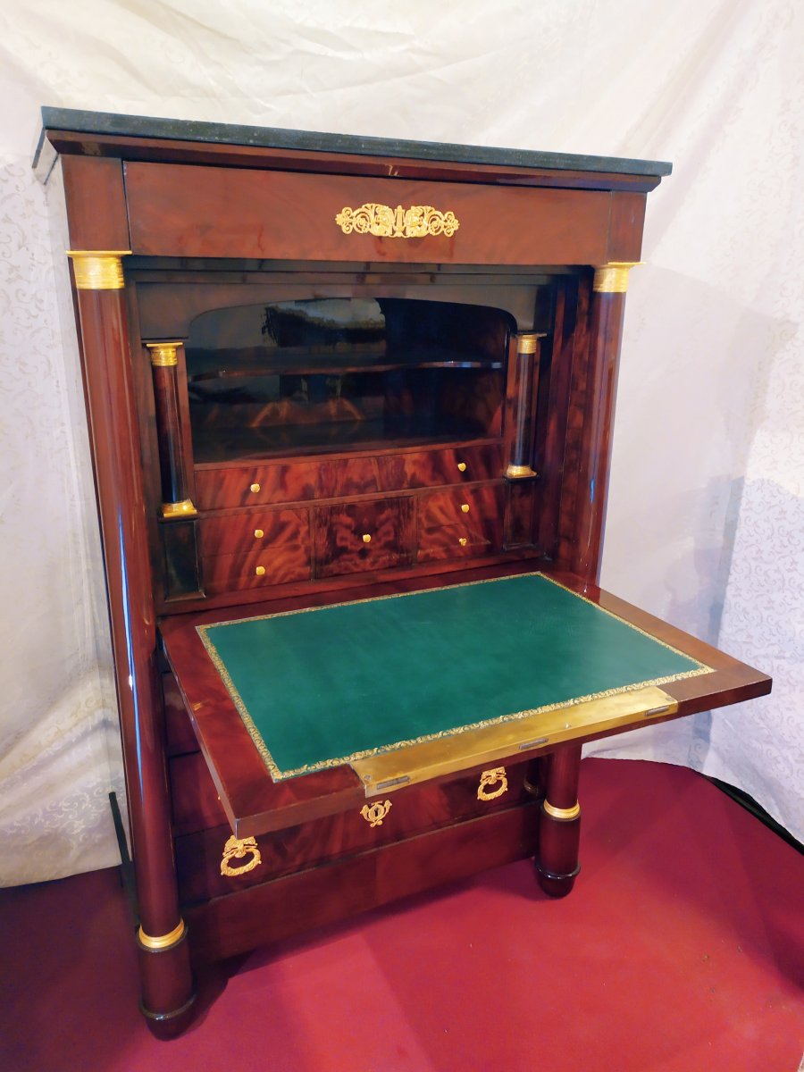 Secrétaire secretaire Empire En Acajou, France, XIX Siècle-photo-2