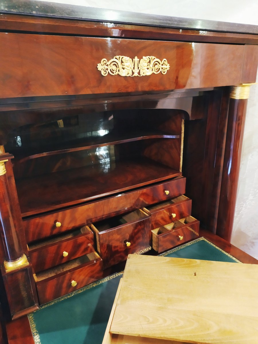 Secrétaire secretaire Empire En Acajou, France, XIX Siècle-photo-3