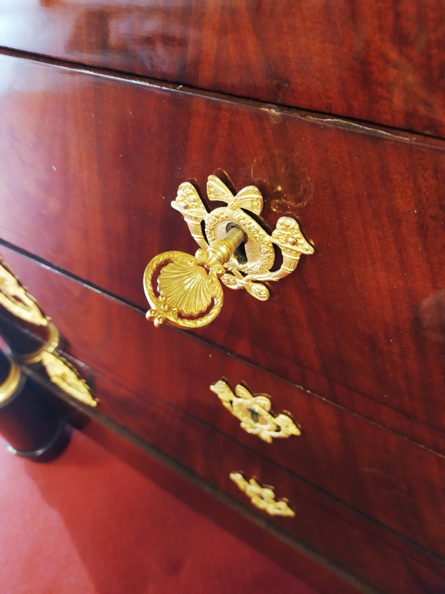 Secrétaire secretaire Empire En Acajou, France, XIX Siècle-photo-3