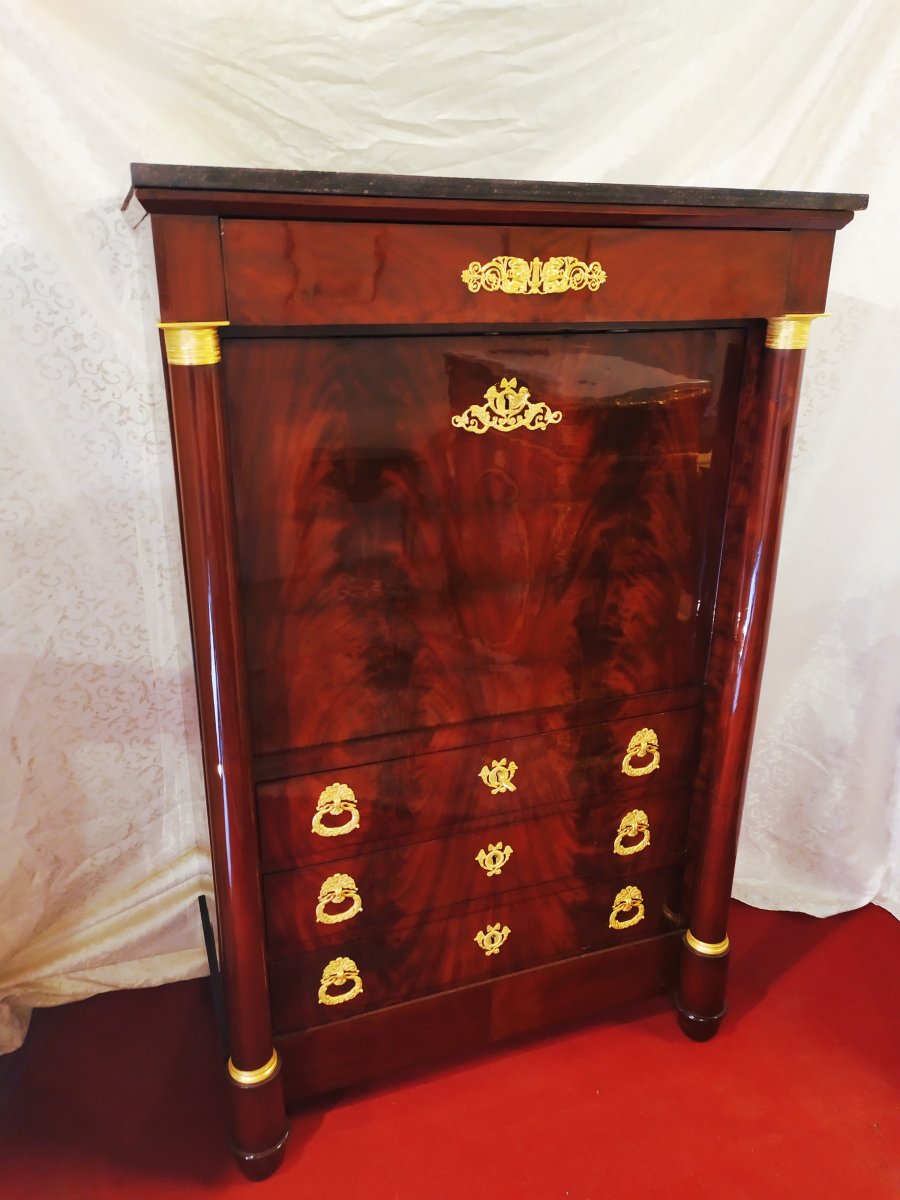 Secrétaire secretaire Empire En Acajou, France, XIX Siècle