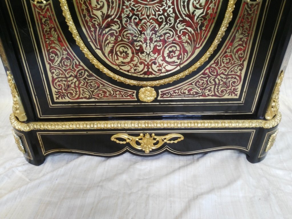 Meuble Buffet à Hauteur D’appui, époque Napoléon III, Marqueterie Boulle-photo-2