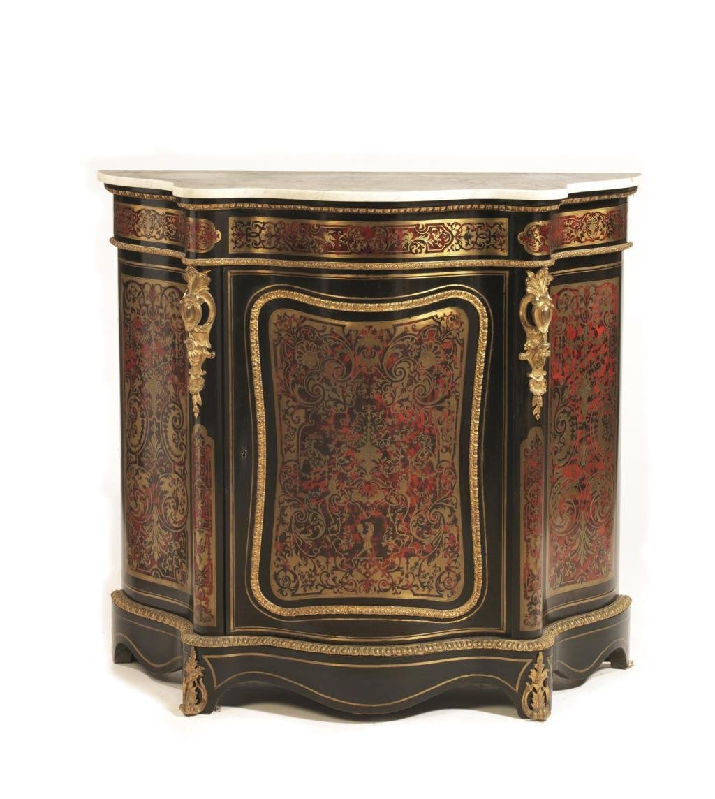 Meuble Buffet à Hauteur d'Appui époque Napoléon III,  Marquterie Boulle, XIX siécle