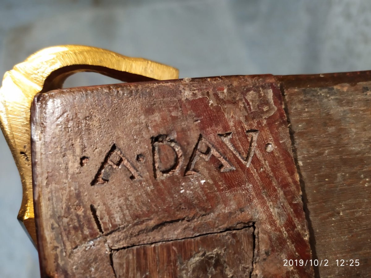 Commode Tombeau En Palissandre, Epoque Louis XV, Régence, Estampillé A. Dav XVIII Siècle-photo-3