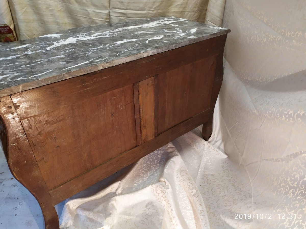 Commode Tombeau En Palissandre, Epoque Louis XV, Régence, Estampillé A. Dav XVIII Siècle-photo-6