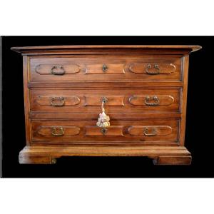 Cassettone canterano in noce Emilia XVIII