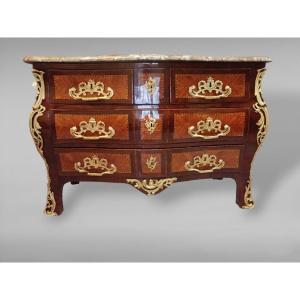 Grande cassettone Tombeau in palissandro e intarsi in palissandro, periodo Reggenza