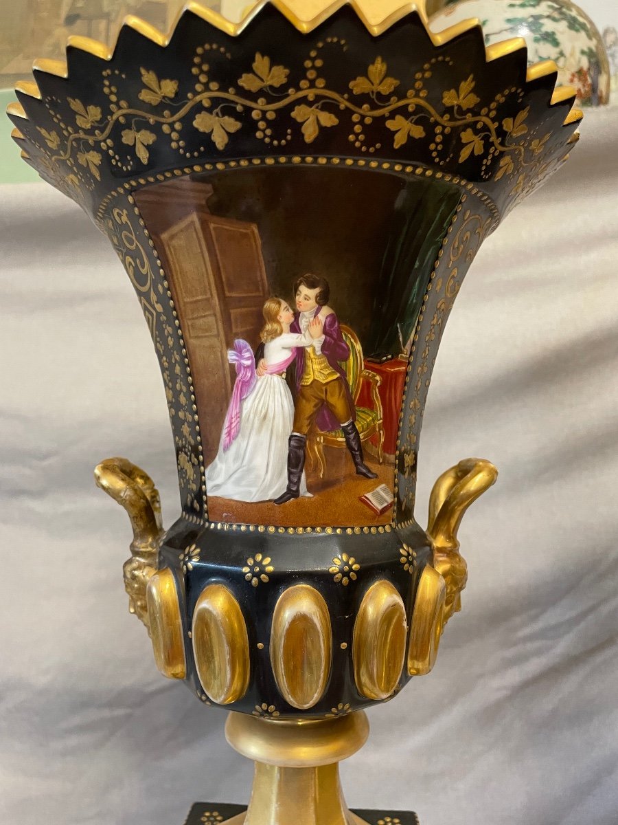 Coppia di vasi in porcellana Francia epoca Carlo X-photo-4