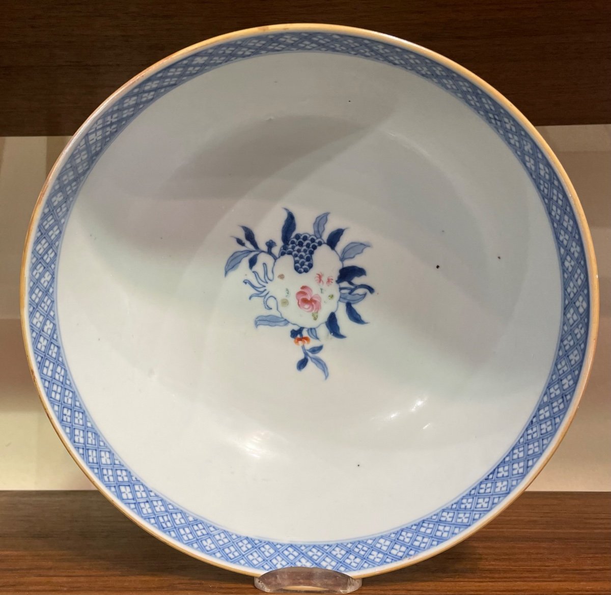 Grande coppa in porcellana dipinta XVIII secolo-photo-3