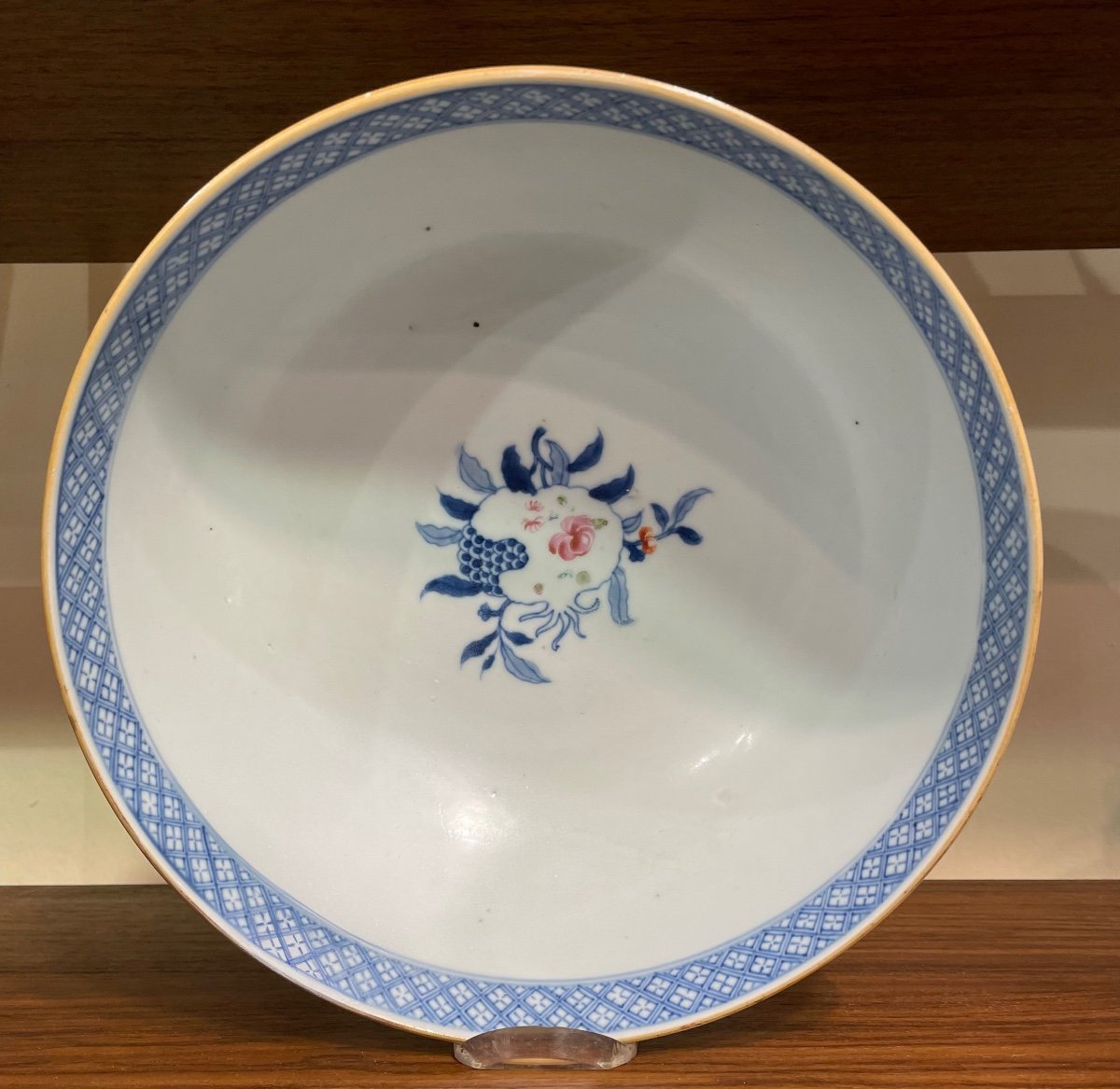 Grande coppa in porcellana dipinta XVIII secolo-photo-4