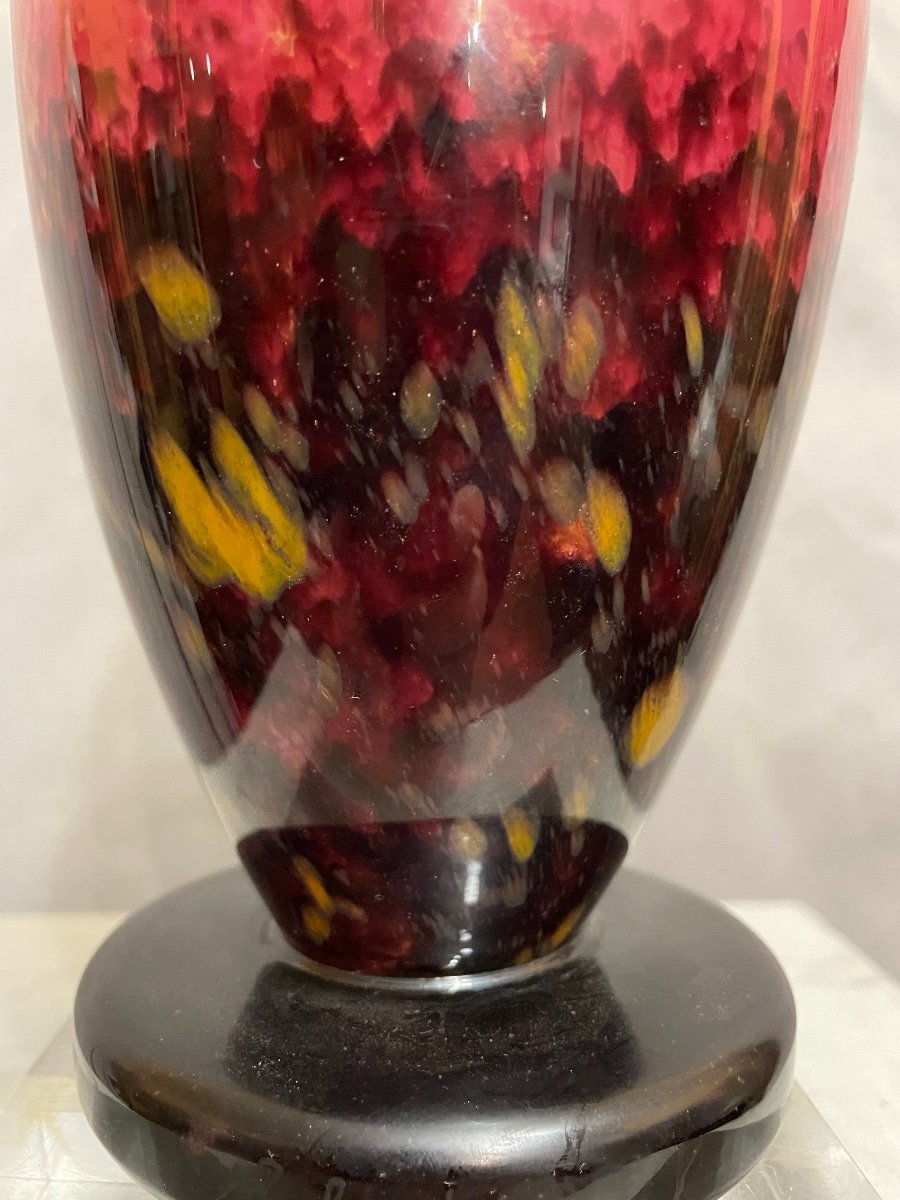 Vaso in vetro di Charles Schneider XX secolo-photo-4