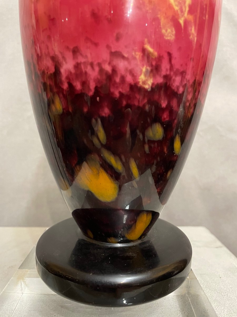 Vaso in vetro di Charles Schneider XX secolo-photo-2