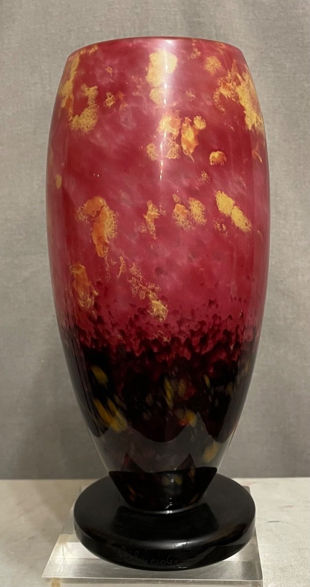 Vaso in vetro di Charles Schneider XX secolo