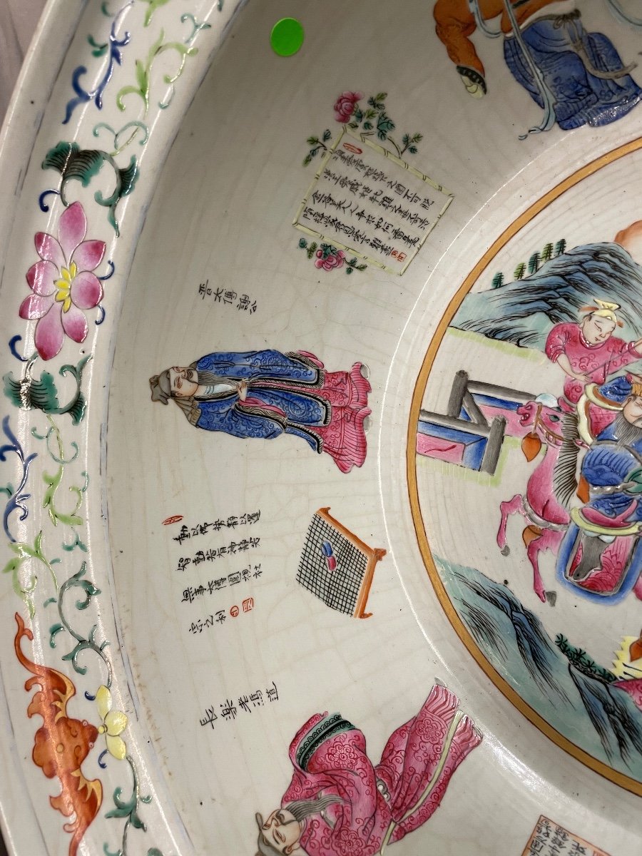 Grande ciotola in porcellana con personaggi Cina XIXsecolo-photo-4