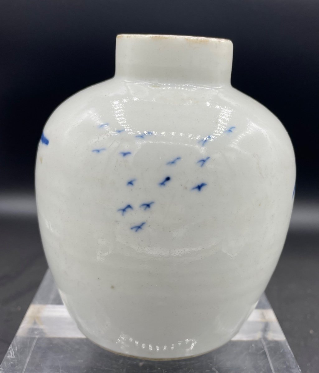 Piccolo recipiente in porcellana bianca  e blu Cina XIXsecolo-photo-4