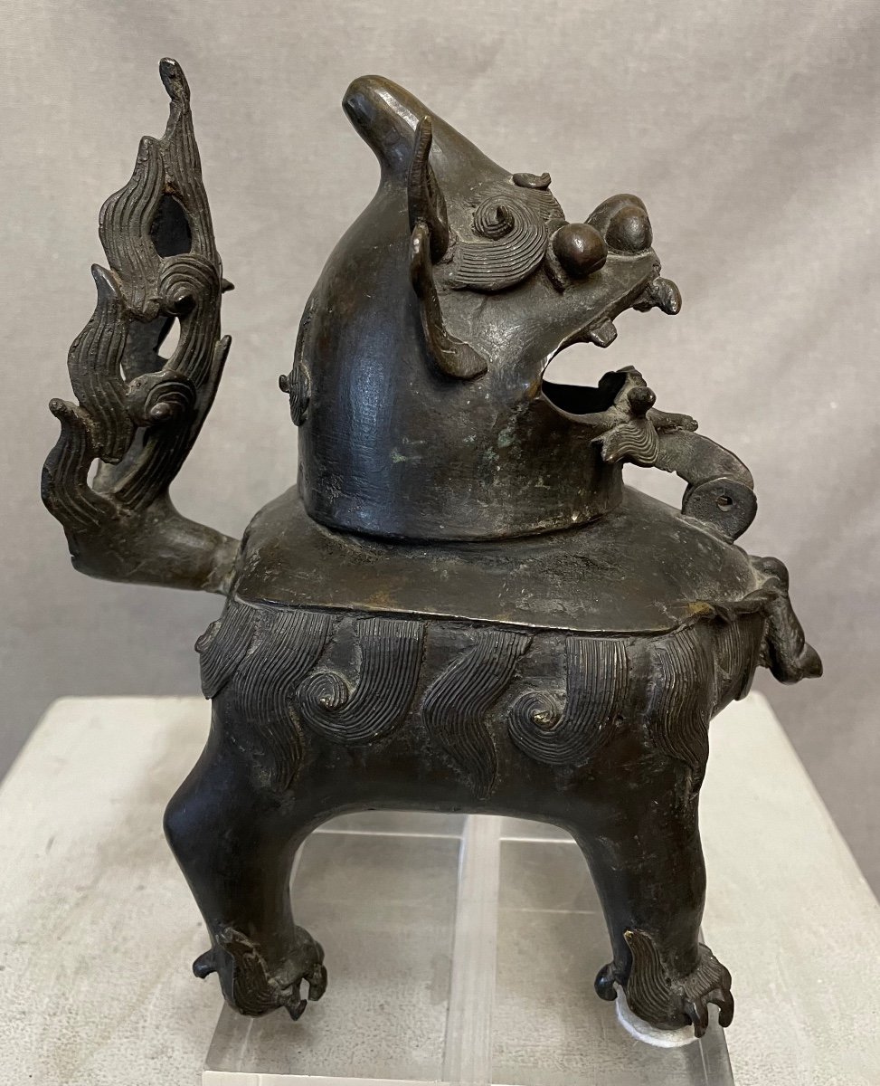 Incensiere in bronzo Cina epoca Ming-photo-3
