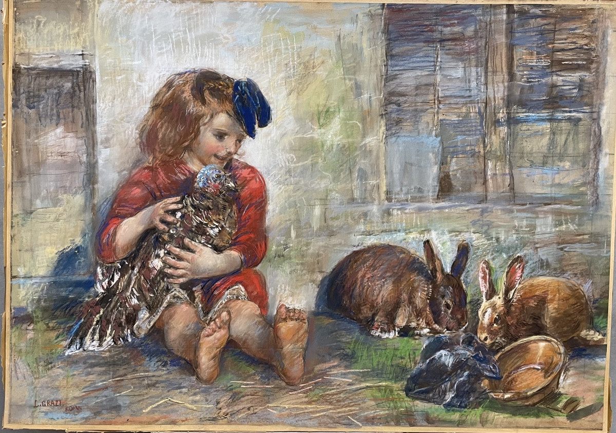 Dipinto a pastello, acquerello di Lionello Grazi, XX secolo